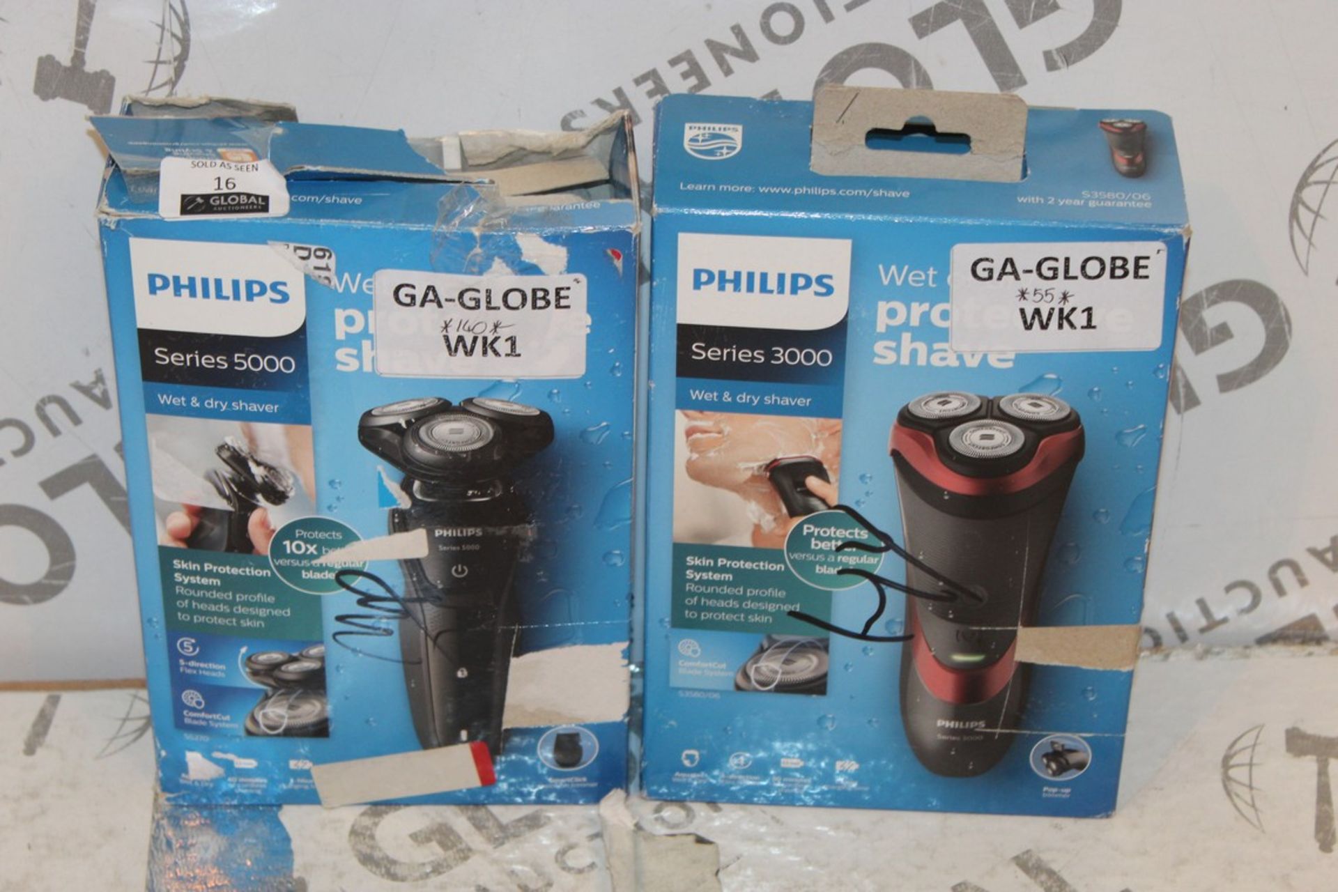 Lot To Contain 3 Assorted Gents Hair Removal System To Include A Phillips Series 5000 Triple