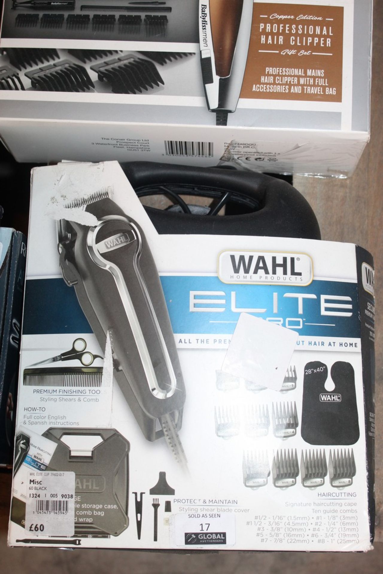 Lot To Contain 3 Assorted Hair Removal Systems To Include Wahl Elite Pro Clippers Babyliss For Men