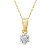 Diamond necklace with detailed setting and a bright diamond