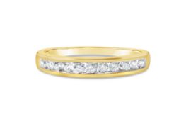 Diamond channel eternity ring