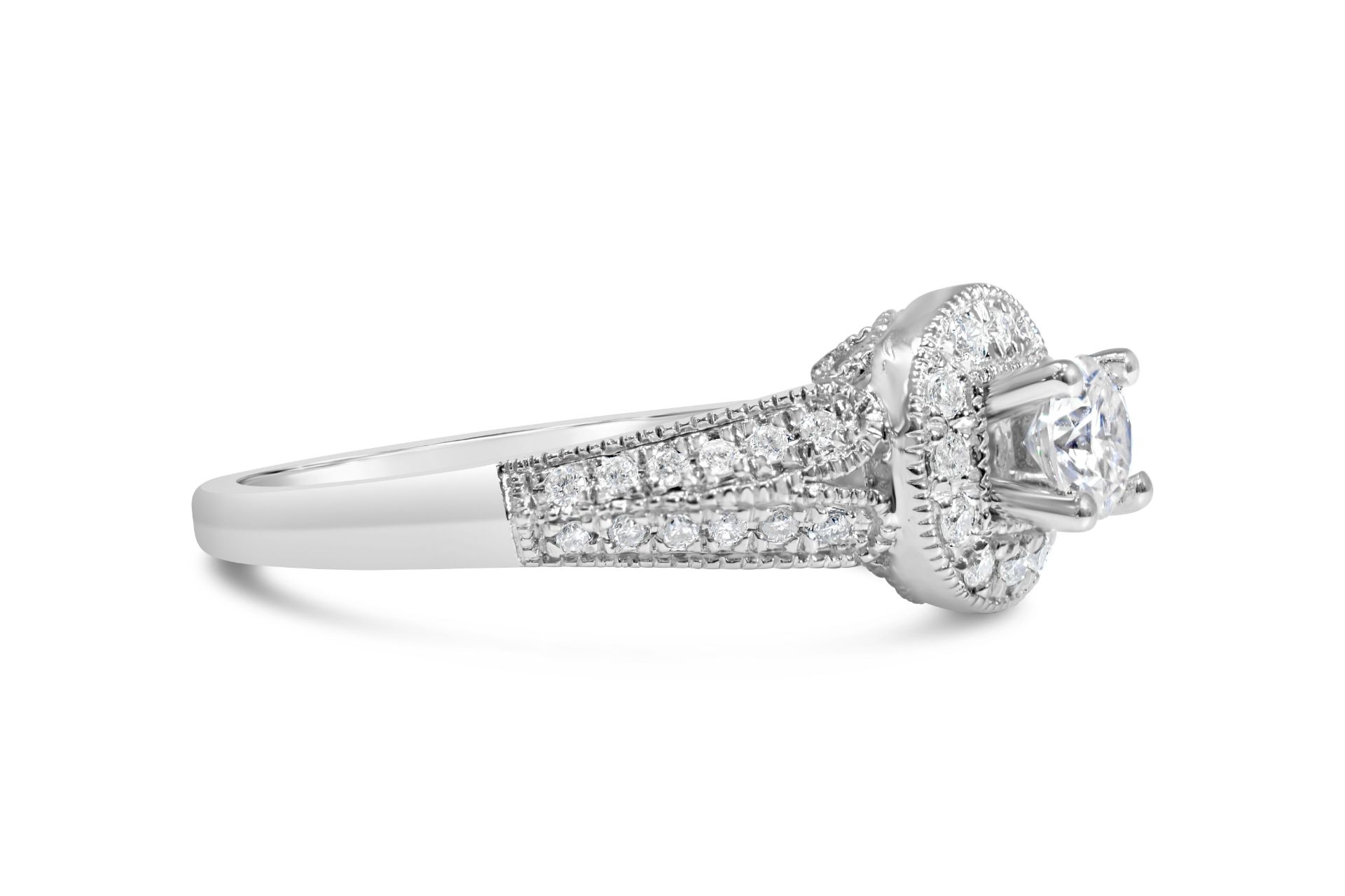 Bridal Set Of Diamond Engagement and Wedding Rings with over 50 diamonds in total - Image 2 of 3