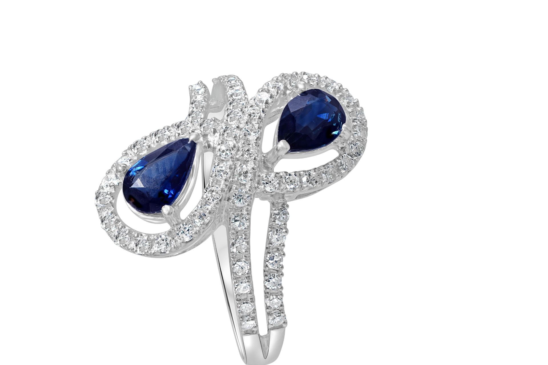 Two stone Sapphire and Diamond ring - Image 3 of 4