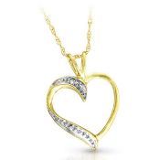 Heart shaped diamond pendant