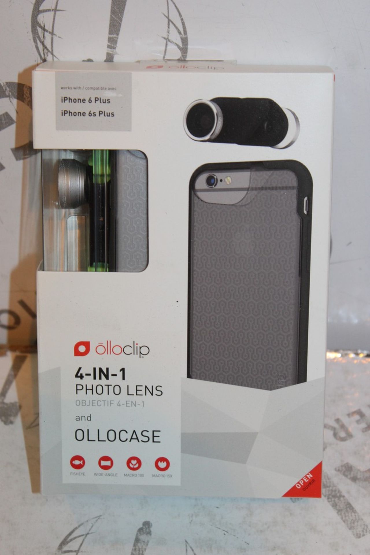 Lot to Contain 4 Boxed Brand New OLLO Clip 4 In 1 Phone Lens for iPhone 6 & 6s+ Combined RRP £160