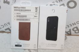 Lot to Contain 5 iPhone XR Phone Cases Black & Brown Decoded Combined RRP £250