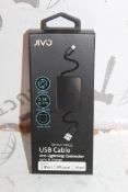 Lot to Contain 20 Jivo USB Boxed Retractable Cables Combined RRP £100