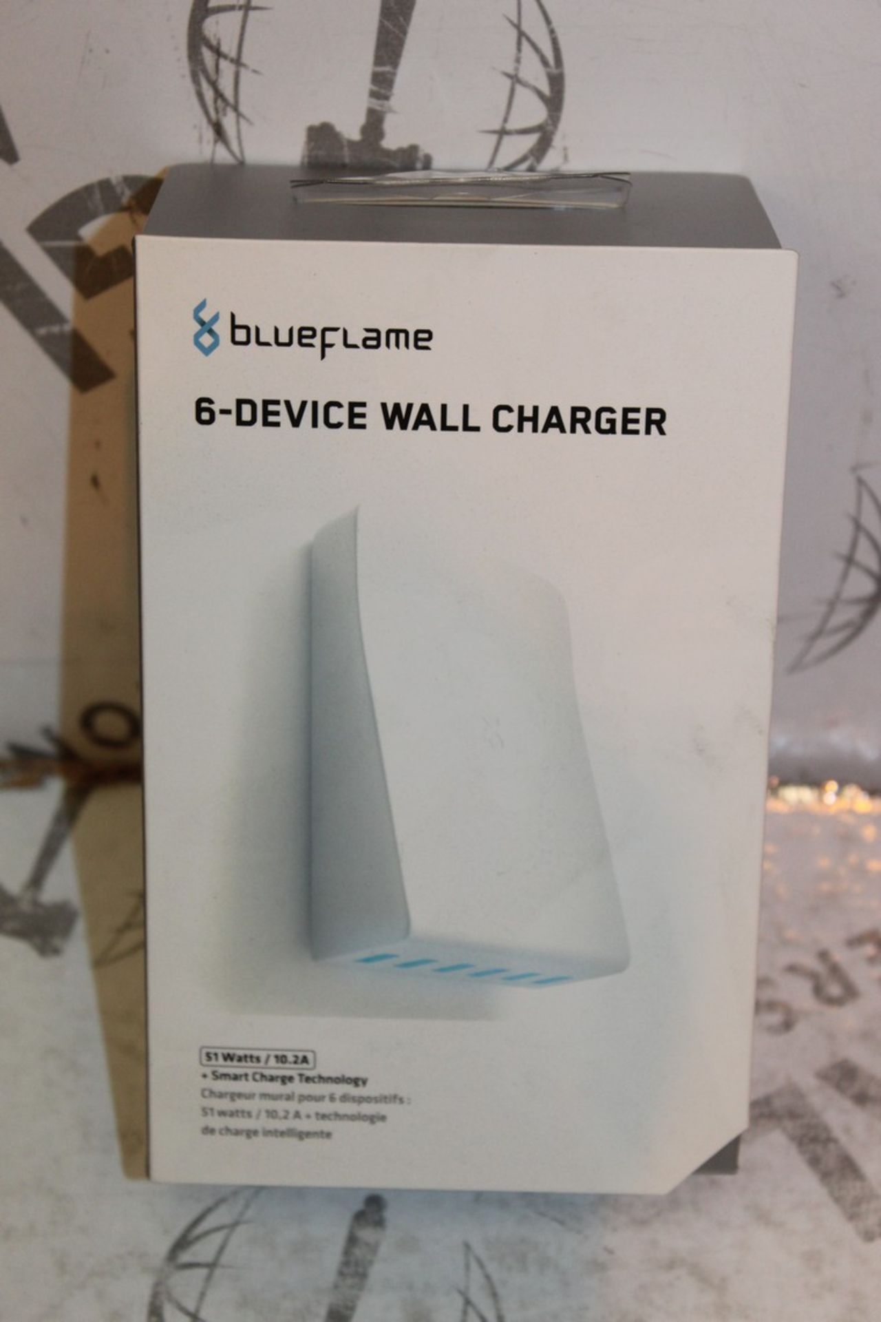 Lot to Contain 2 Brand New Blue Flame 6 Device USB Wall Chargers Combined RRP £60