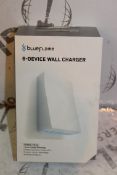 Lot to Contain 2 Brand New Blue Flame 6 Device USB Wall Chargers Combined RRP £60