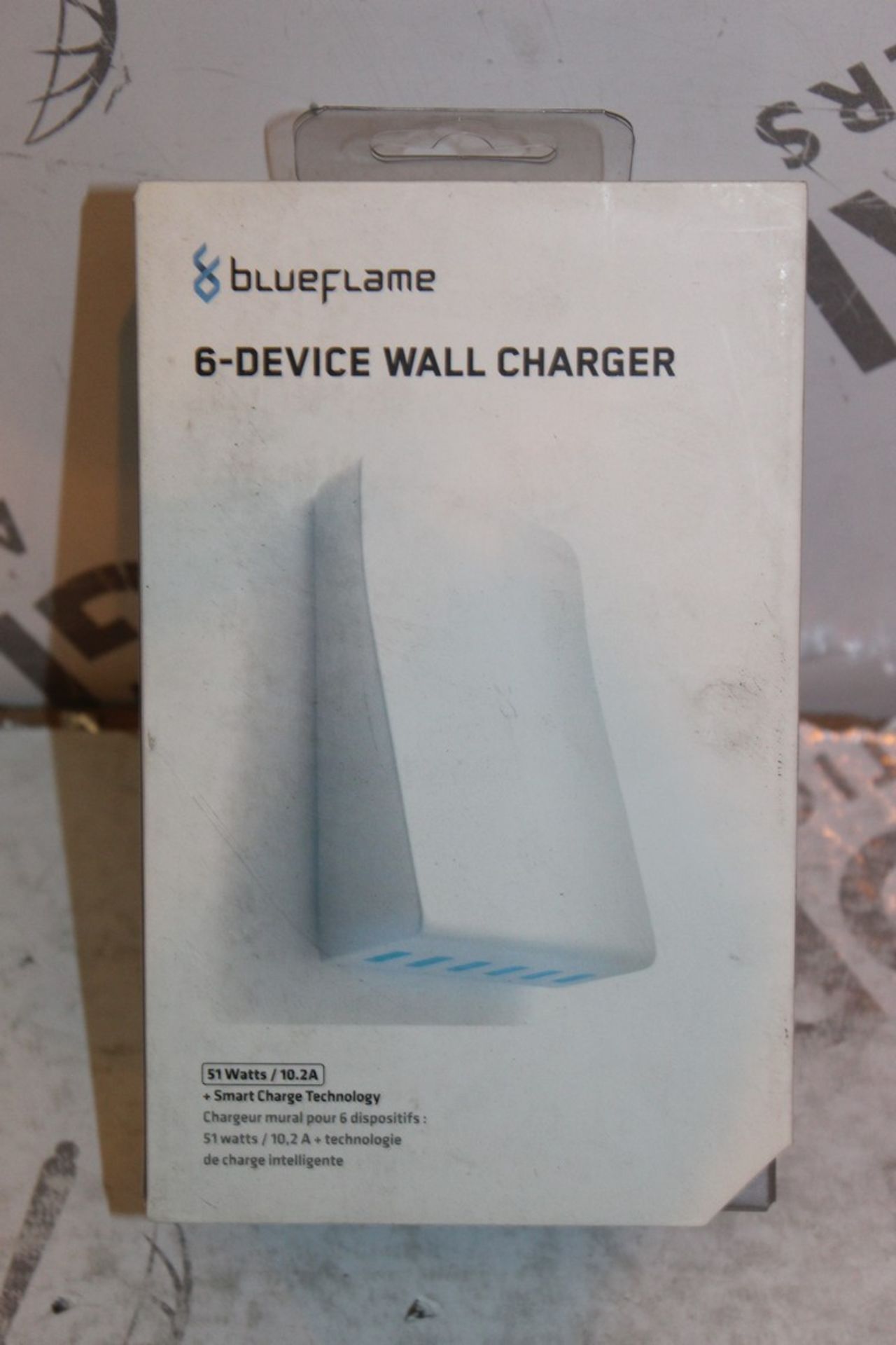 Lot to Contain 4 Boxed Brand New Blue Flame 6 Device USB Wall Chargers RRP £160