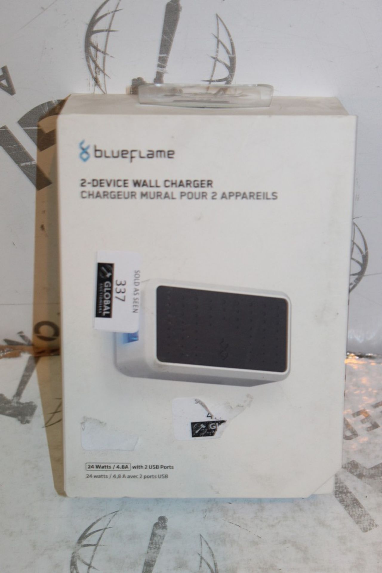 Lot to Contain 7 Assorted Brand New Blue Flame 2 Device Wall Chargers Combined RRP £210