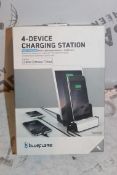 Lot to Contain 2 Boxed Brand New Blue Flame 4 Device Charging Station RRP £85