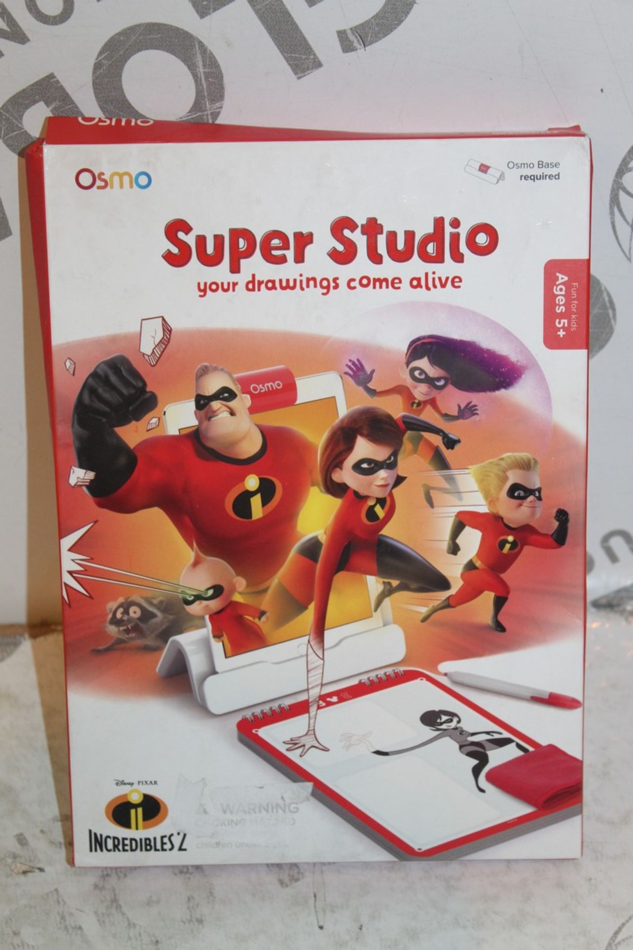 Lot to Contain 5 Boxed Osmo Super Studio Incredibles 2 Character Drawing Packs Combined RRP £150