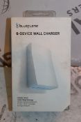 Lot to Contain 4 Boxed Brand New Blue Flame 6 Device USB Wall Chargers RRP £160