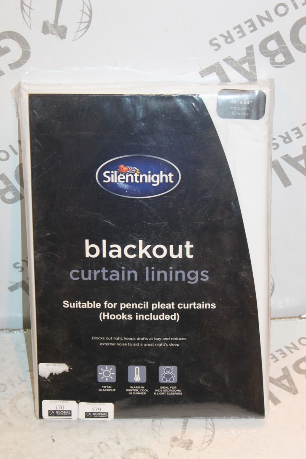 Brand New Pair of Silent Night Blackout 46 x 54" Curtain Linings RRP £55Ê(Appraisals Available