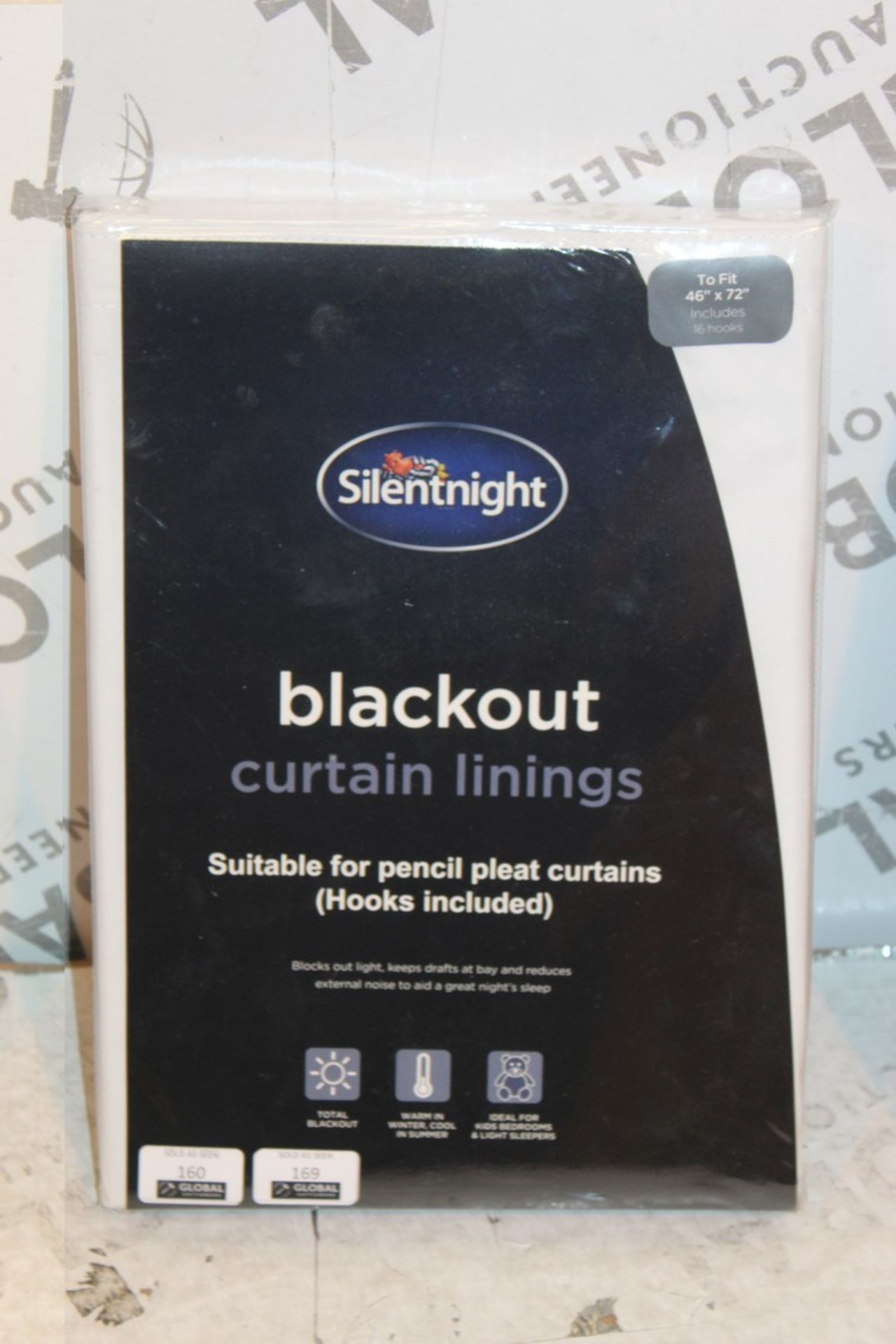 Brand New Pair of Silent Night Blackout 46 x 72" Curtain Linings RRP £68Ê(Appraisals Available