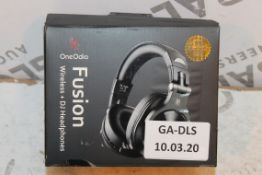 Lot to Contain 2 Brand New Pairs Black OneOdio Fusion A70 Wireless & DJ Headphones RRP £65 (