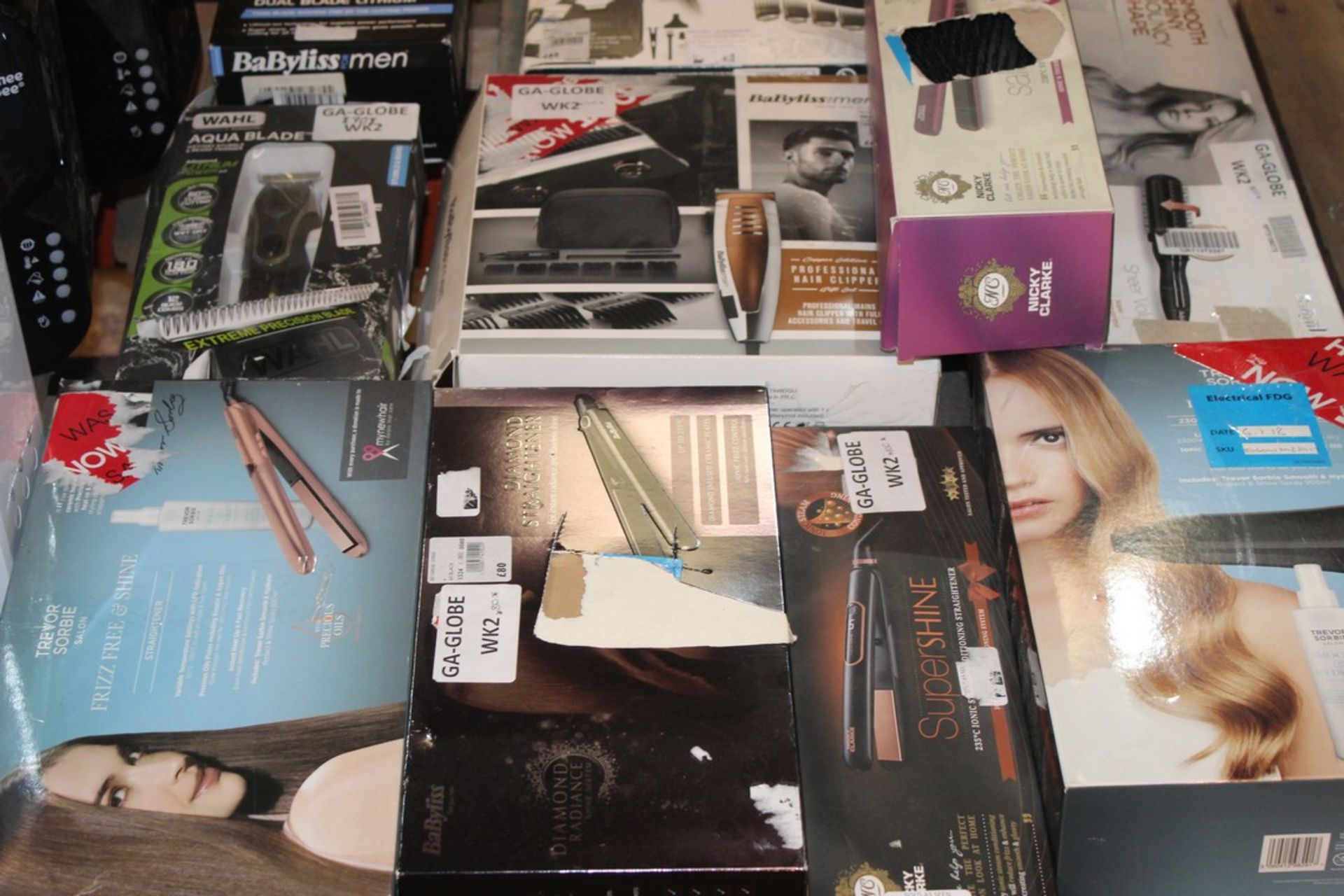Lot to Contain 10 Assorted Items to Include Smooth Shiny Bouncy Hair Shape Brushes, Hair Dryers,