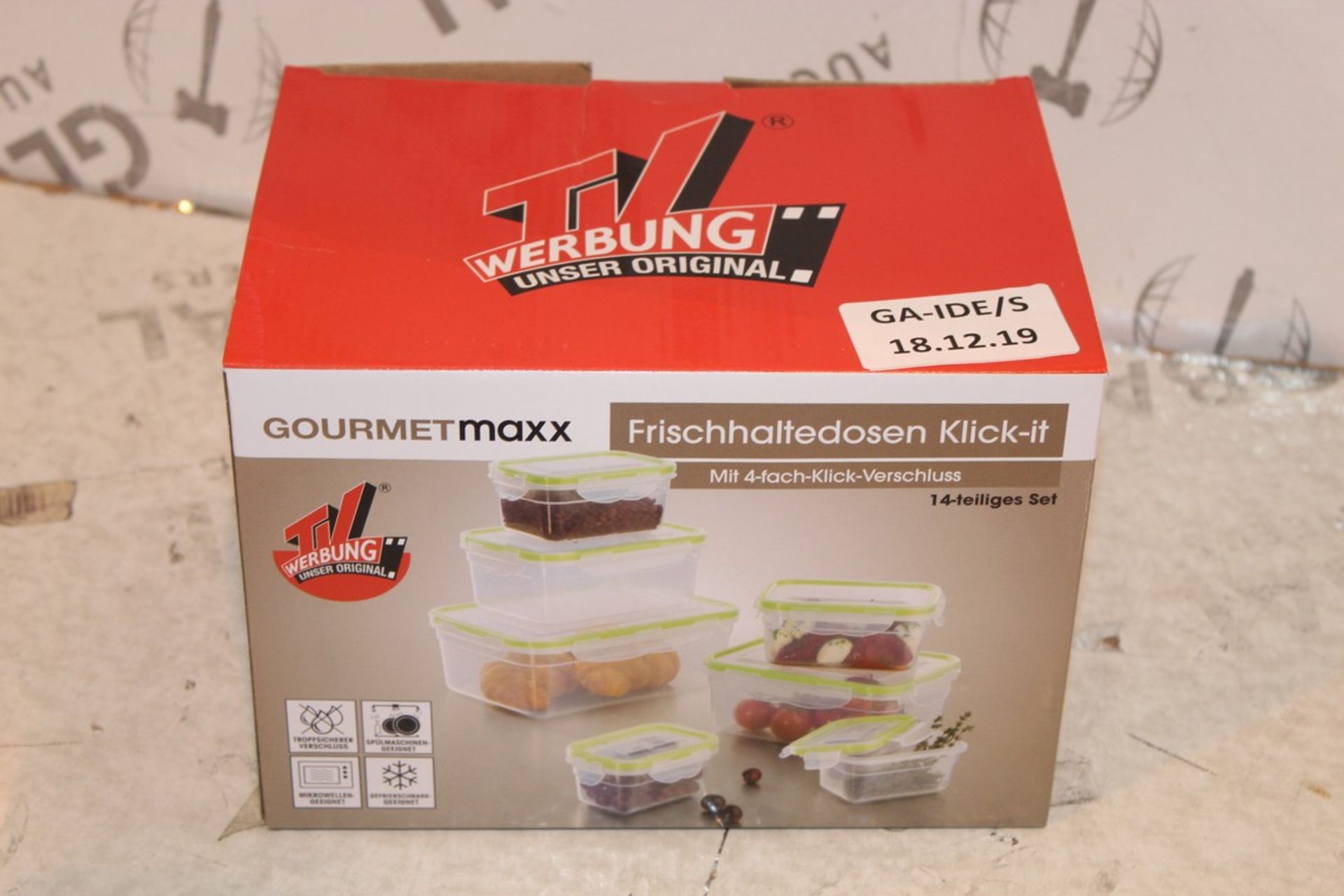 Lot to Contain 2 Boxed Gourmet Max Plastic Storage Box Sets RRP £60 (Appraisals Available Upon