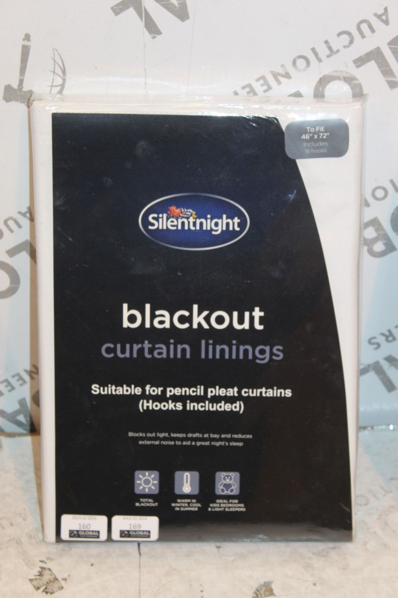 Brand New Pair of Silent Night Blackout 46 x 72" Curtain Linings RRP £68Ê(Appraisals Available