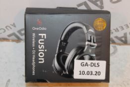 Lot to Contain 2 Brand New Pairs Black OneOdio Fusion A70 Wireless & DJ Headphones RRP £65 (