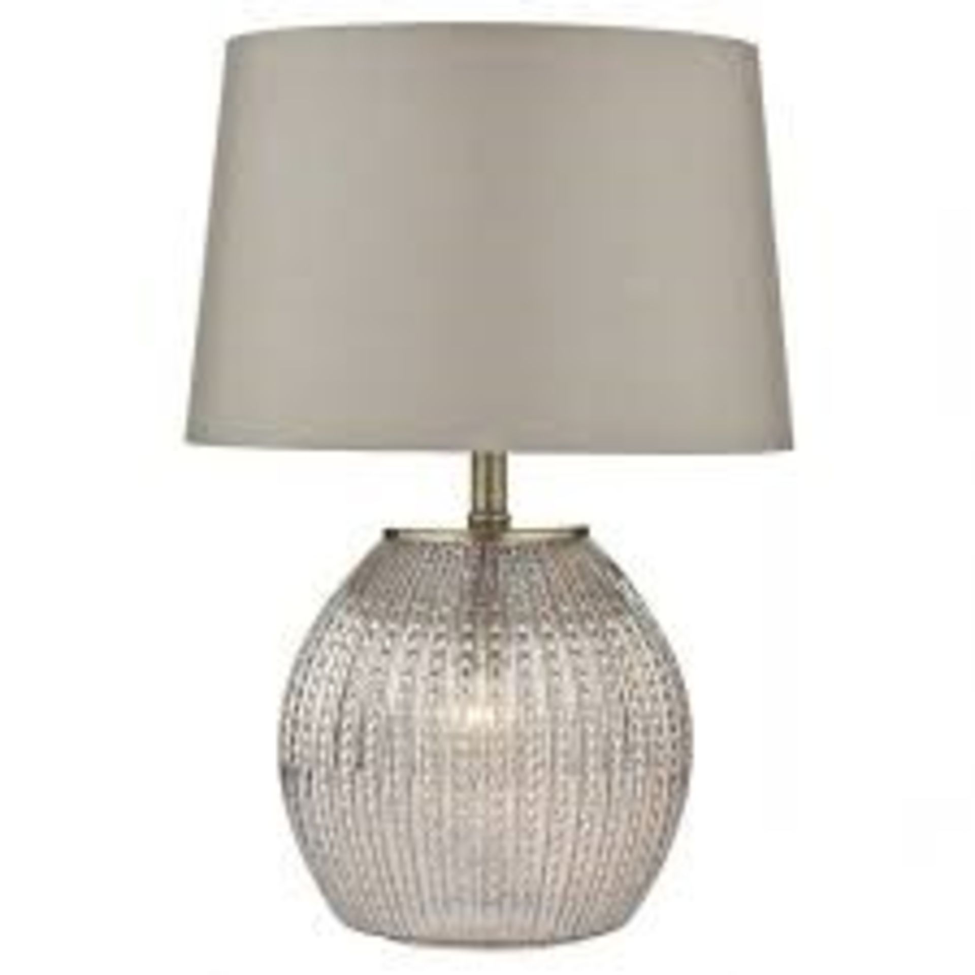 Dart Banbury Sonia Antique Silver Table Lamp RRP £95 (18779) (Appraisals Available Upon Request)