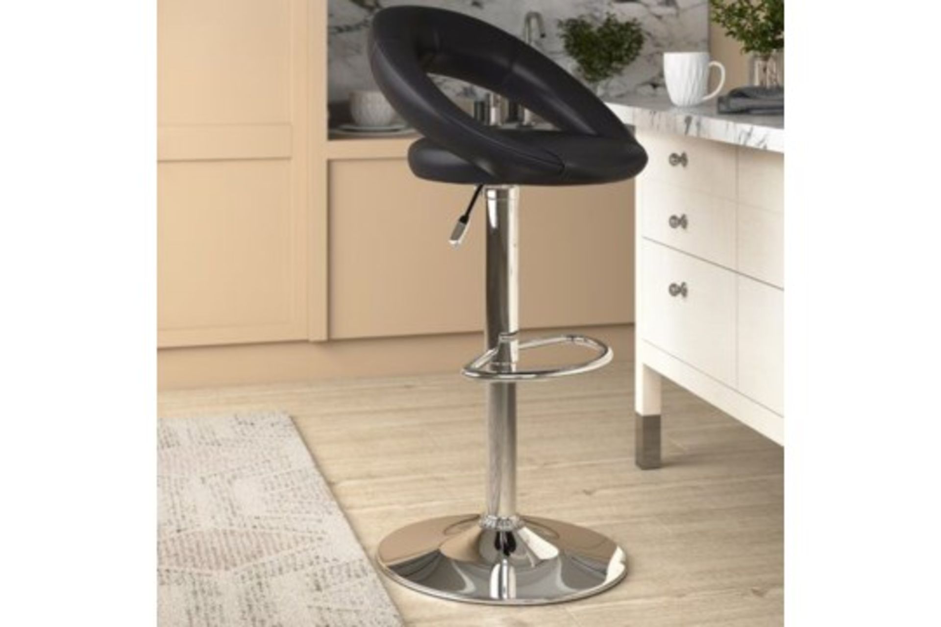 Boxed Pack of 2 Seraphina Swivel Adjustable Bar Stool RRP £110 (17878) (Appraisals Available Upon