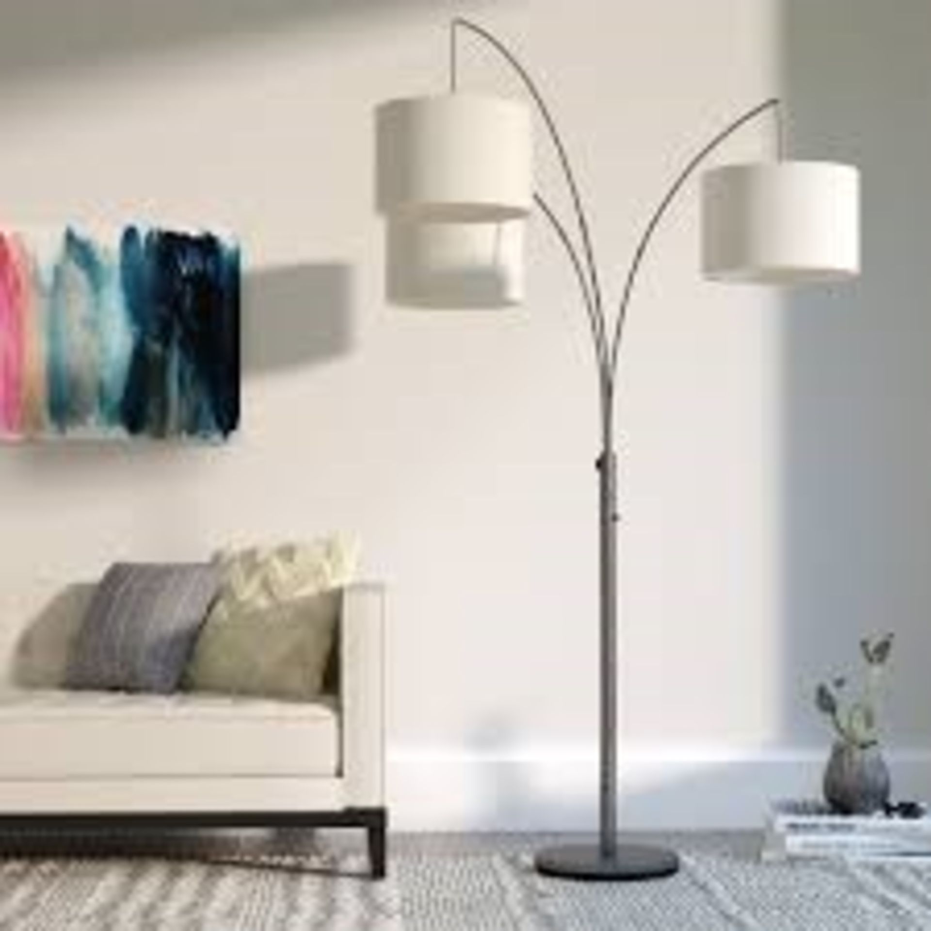 Boxed Noris 210cm Floor Standing Lamp RRP £160 (16904) (Appraisals Available Upon Request)
