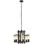 Boxed 52cm Aspen Mat Black Pendant Ceiling light RRP £250 (1658) (Appraisals Available Upon