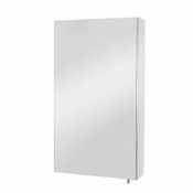 Boxed Croydex Single Recessed Surface Mounted Aluminium Mirrored Bathroom Cabinet RRP £125 (
