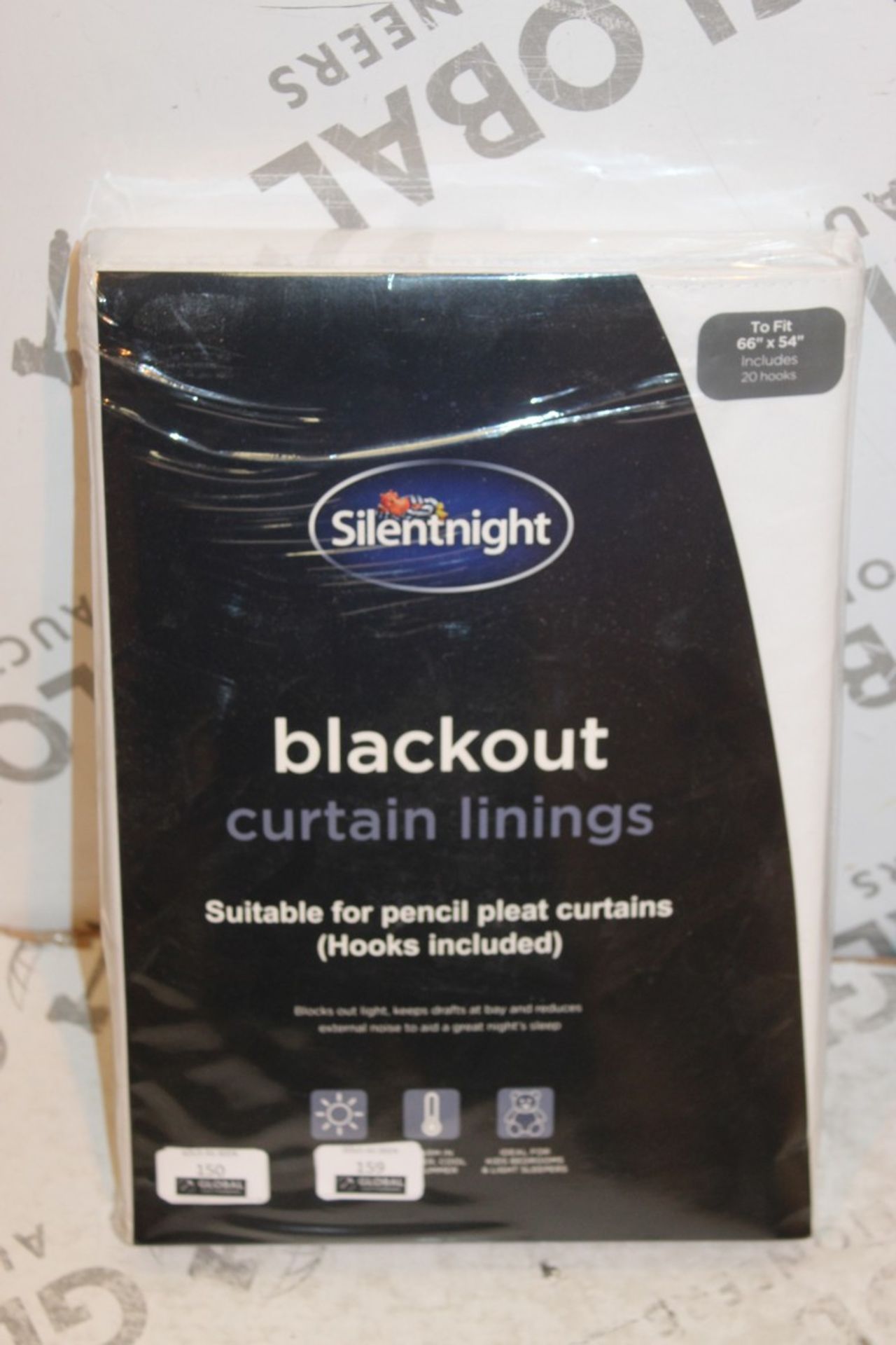 Brand New Pair of Silent Night Blackout 66 x 54" Curtain Linings RRP £85 (Appraisals Available