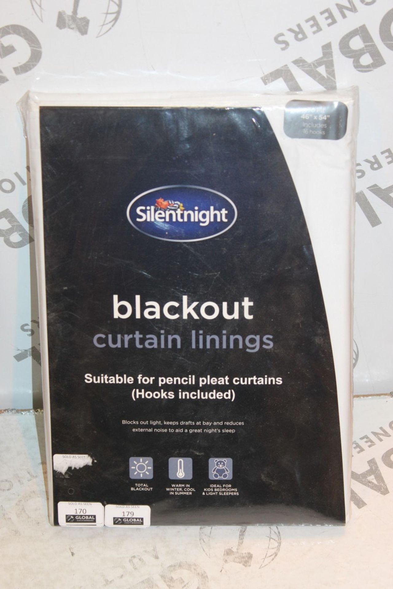 Brand New Pair of Silent Night Blackout 46 x 54" Curtain Linings RRP £55Ê(Appraisals Available