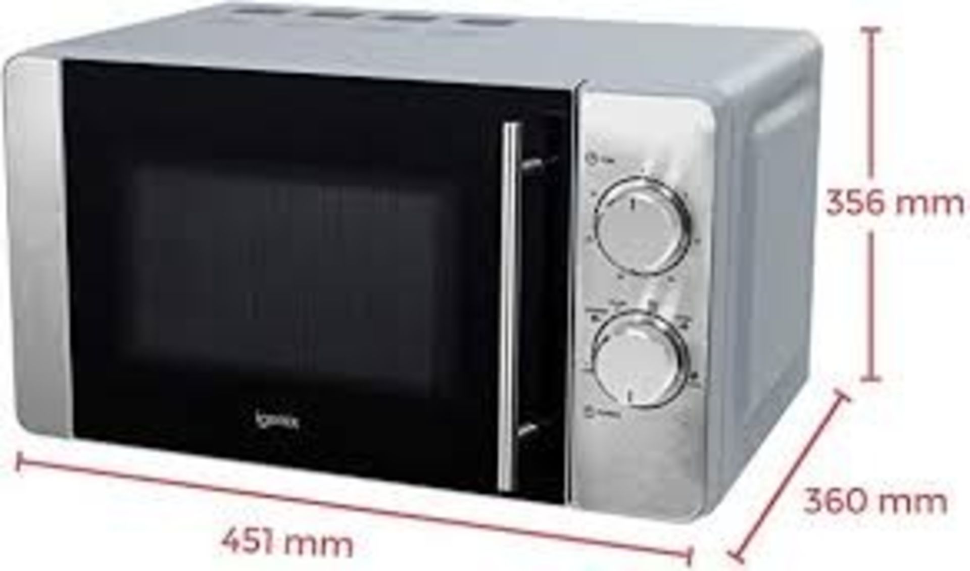 Boxed Igenique 23 Litre Silver Digital Microwave RRP £70 (Untested Customer Returns) (Appraisals