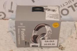 Lot to Contain 2 Boxed Brand New Pairs OneAudio Fusion A70 Silver Wireless DJ Headphones Combined