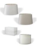 Lot to Contain 2 Assorted Linen Drum Light Shades and Rectangular Light Shades RRP £50 (18174) (