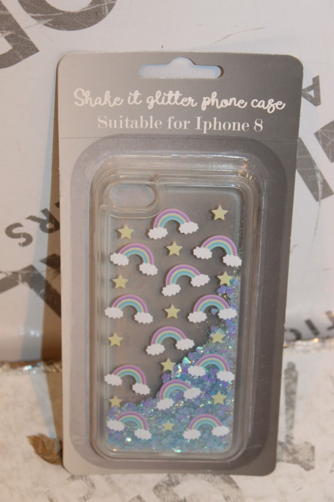 Lot to Contain 24 Brand New iPhone 8 Shake it Glitter Rainbow Phone Cases Combined RRP £120 (