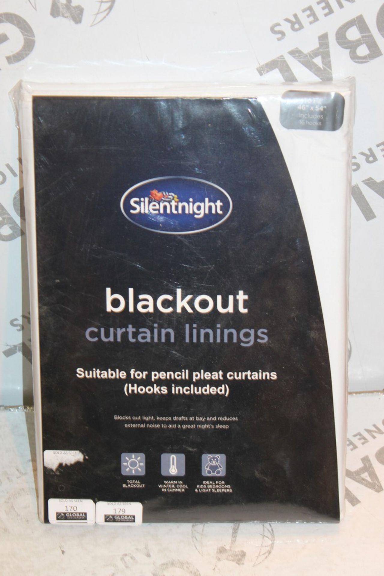Brand New Pair of Silent Night Blackout 46 x 54" Curtain Linings RRP £55Ê(Appraisals Available