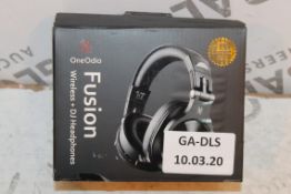 Lot to Contain 2 Brand New Pairs Black OneOdio Fusion A70 Wireless & DJ Headphones RRP £65 (