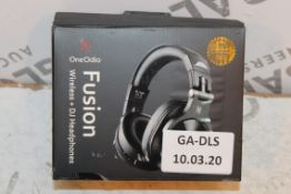 Lot to Contain 2 Brand New Pairs Black OneOdio Fusion A70 Wireless & DJ Headphones RRP £65 (