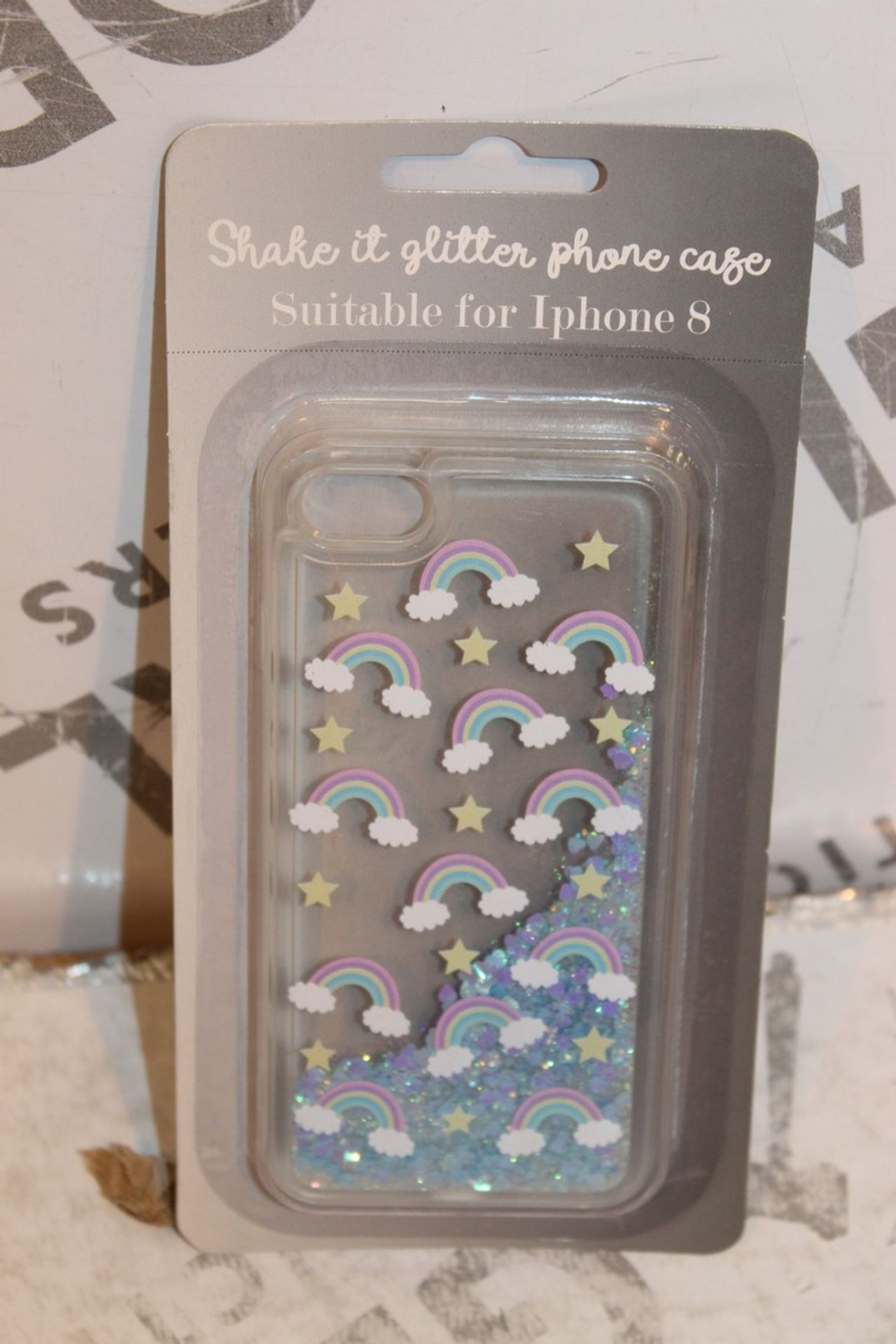 Lot to Contain 24 Brand New iPhone 8 Shake it Glitter Rainbow Phone Cases Combined RRP £120 (