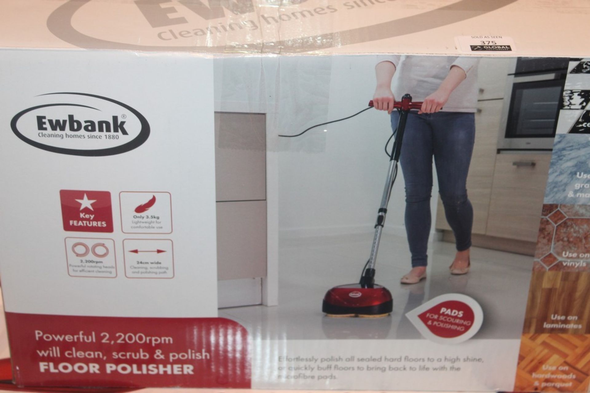 Boxed Ewbank Power Full 2200 RPM Floor Polisher RRP £100 (Untested Customer Returns) (Appraisals