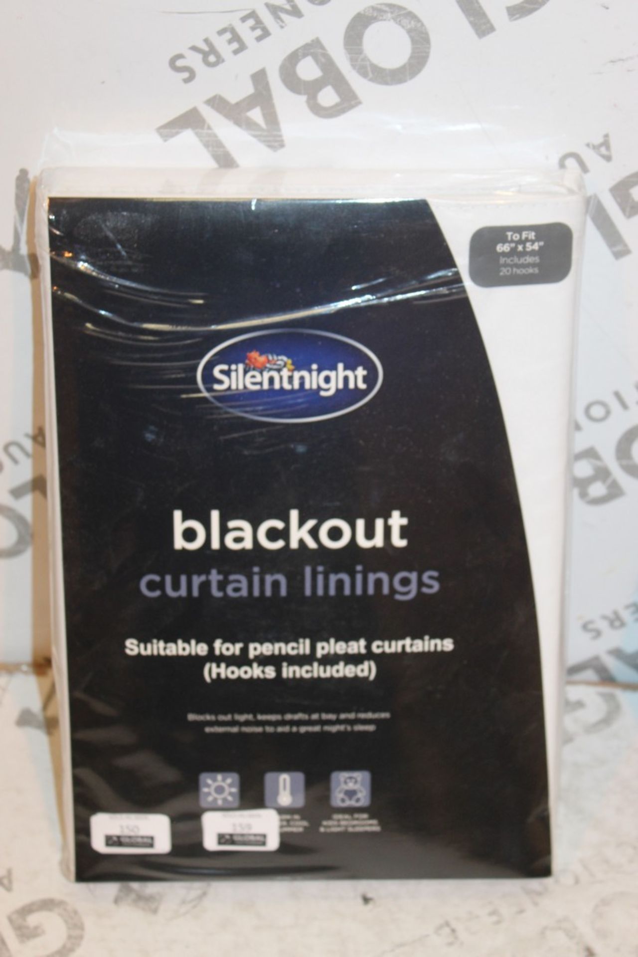 Brand New Pair of Silent Night Blackout 66 x 54" Curtain Linings RRP £85 (Appraisals Available