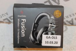 Lot to Contain 2 Brand New Pairs Black OneOdio Fusion A70 Wireless & DJ Headphones RRP £65 (