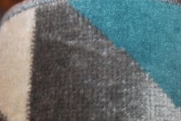 Grey Yellow & Blue 120 x 140 Designer Rug RRP £100 (Appraisals Available Upon Request)