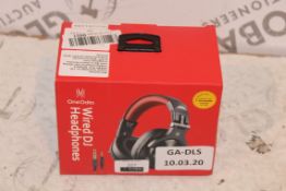 Lot to Contain 2 Boxed Brand New Pair OneOdio Wired A71 GH Headphones in Black & Red RRP £60 (