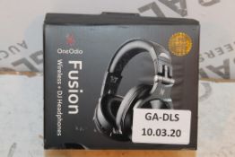 Lot to Contain 2 Brand New Pairs Black OneOdio Fusion A70 Wireless & DJ Headphones RRP £65 (