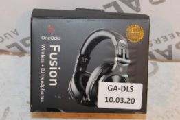 Lot to Contain 2 Brand New Pairs Black OneOdio Fusion A70 Wireless & DJ Headphones RRP £65 (