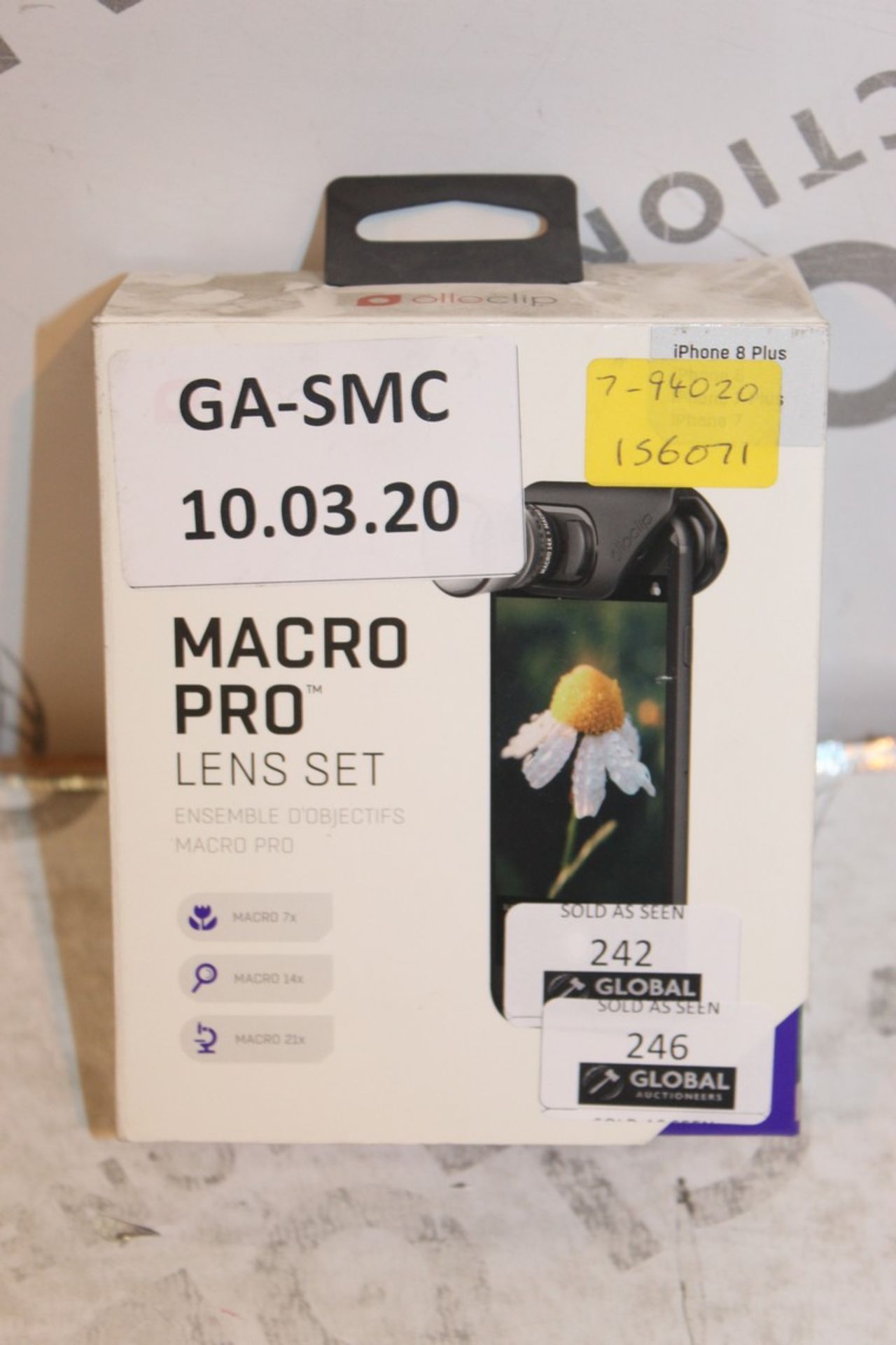 Lot to Contain 3 Brand New Ollo Clip Macro Pro Additional Camera Lenses RRP £120 (Appraisals