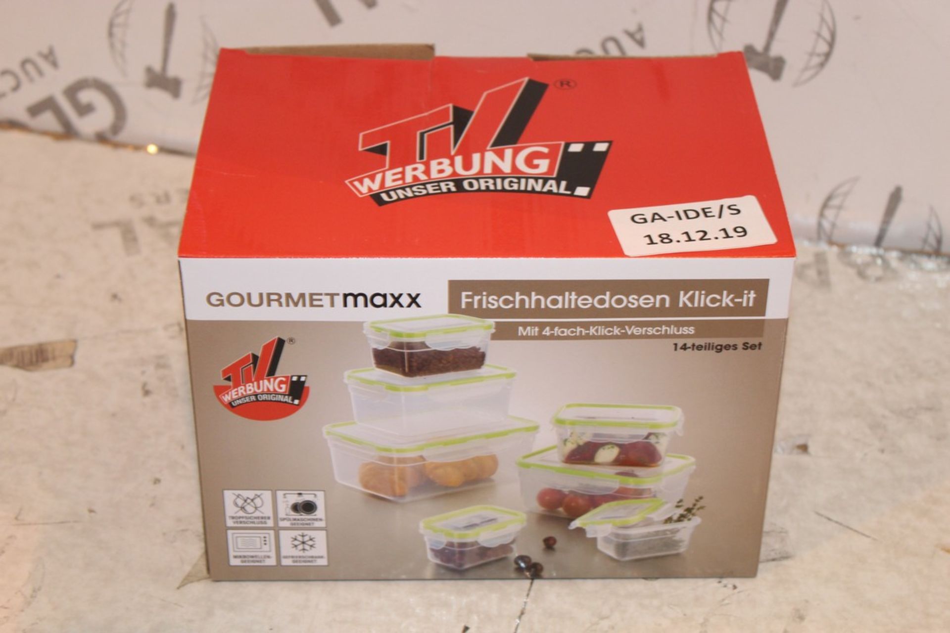 Lot to Contain 2 Boxed Gourmet Max Plastic Storage Box Sets RRP £60 (Appraisals Available Upon