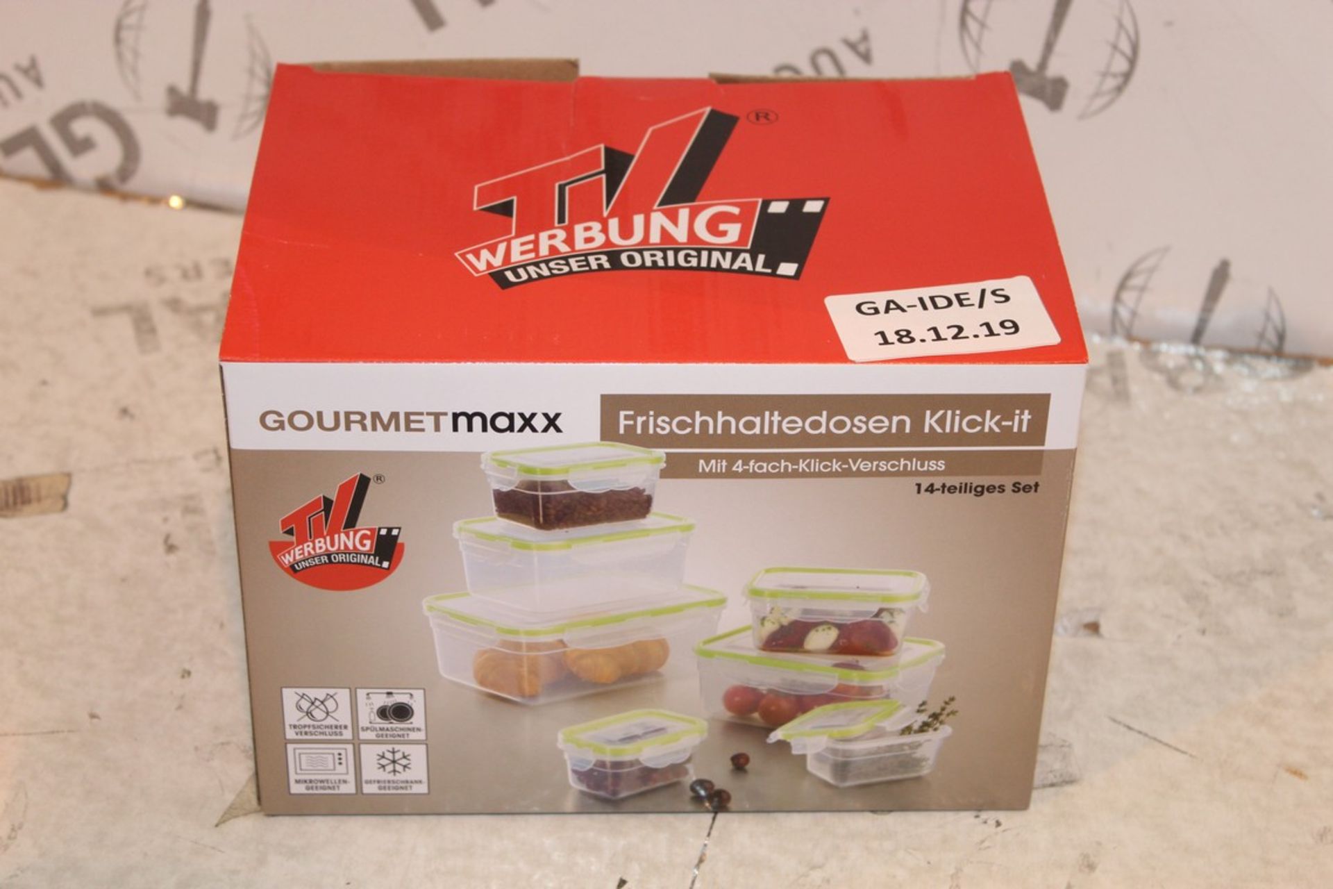 Lot to Contain 2 Boxed Gourmet Max Plastic Storage Box Sets RRP £60 (Appraisals Available Upon