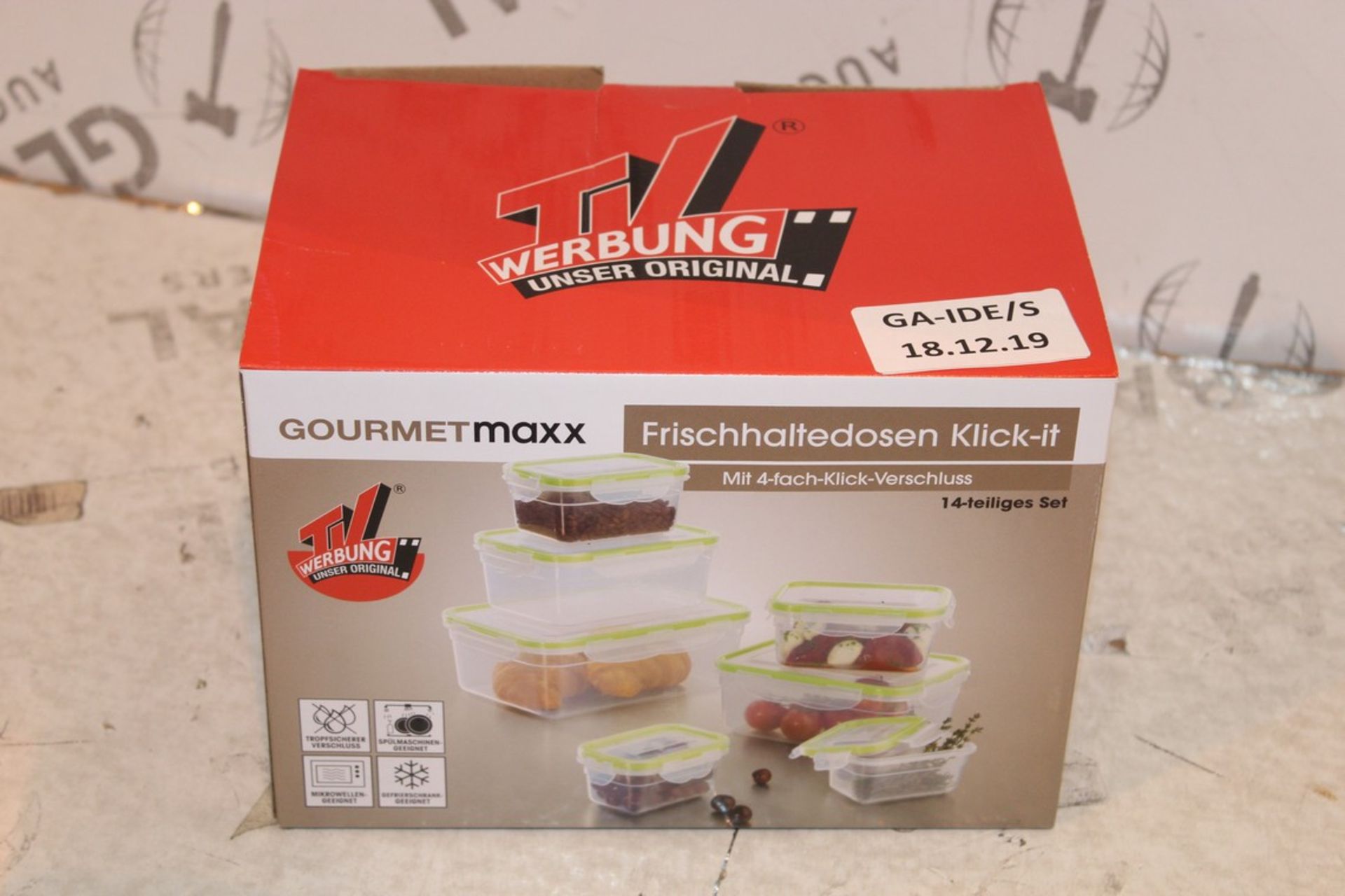 Lot to Contain 2 Boxed Gourmet Max Plastic Storage Box Sets RRP £60 (Appraisals Available Upon